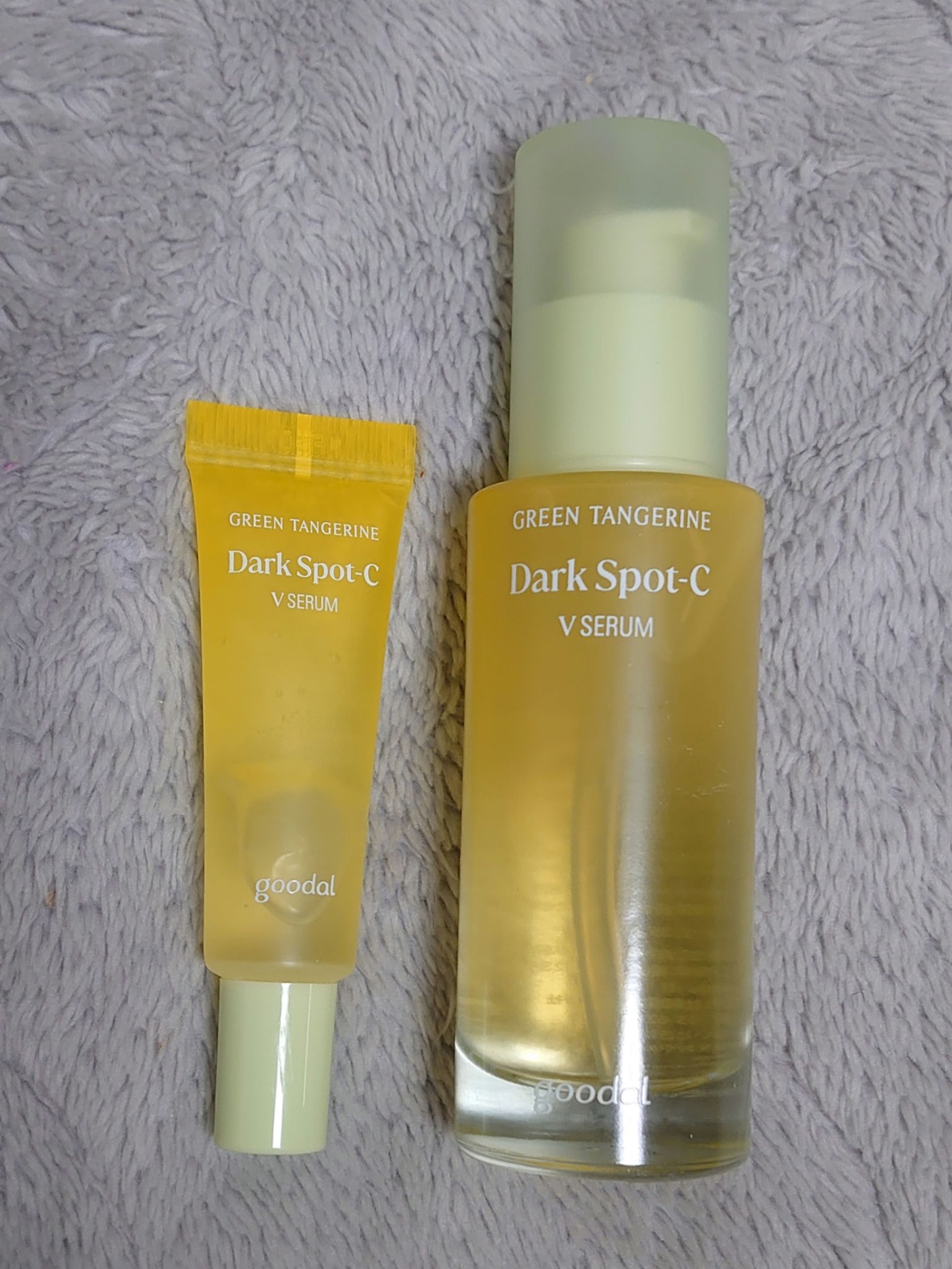 グリーンタンジェリン ビタC ダークスポットケアセラム/goodal/美容液を使ったクチコミ（2枚目）