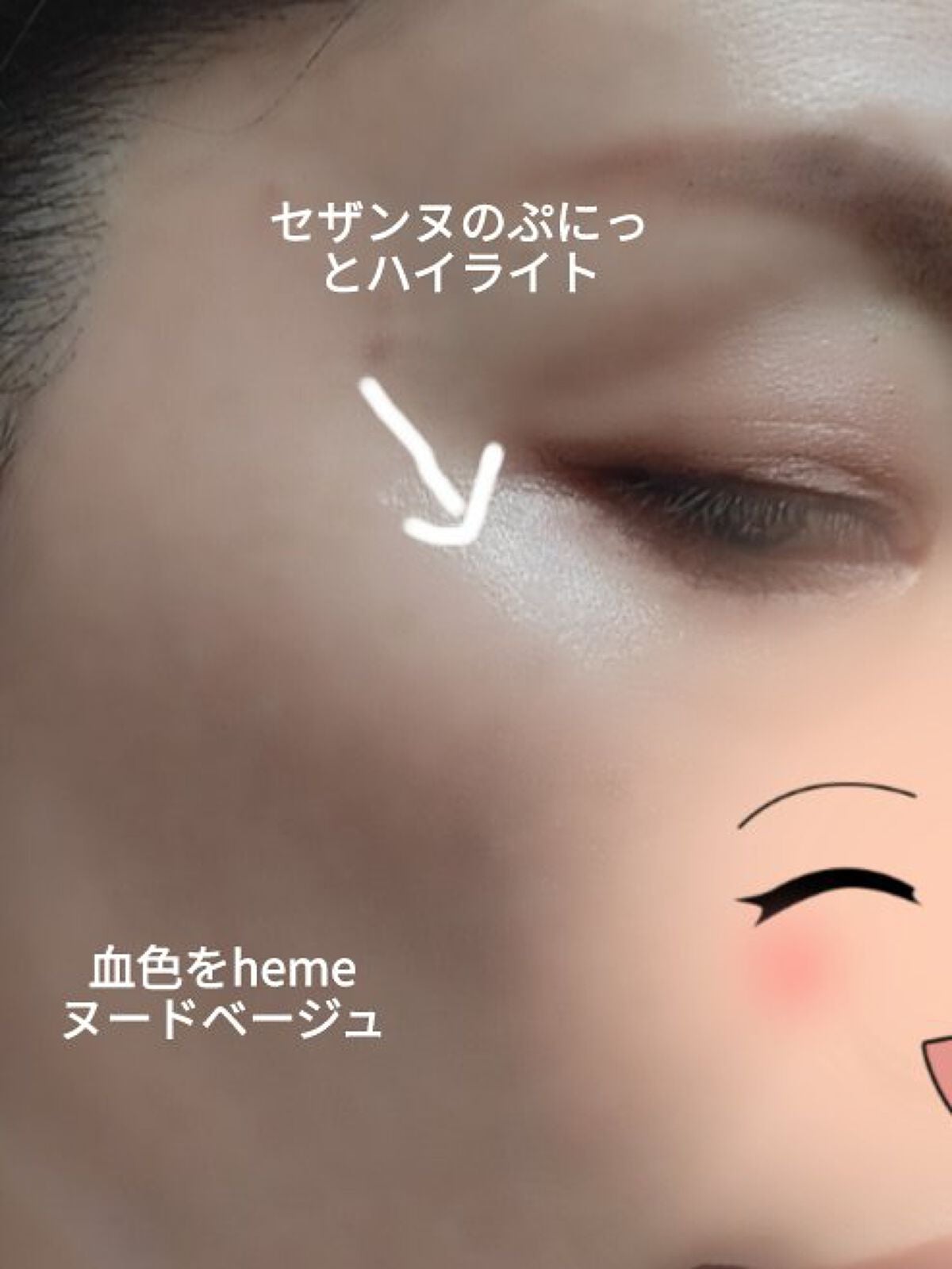 ピュア チーク カラー/heme/パウダーチークを使ったクチコミ(4枚目)