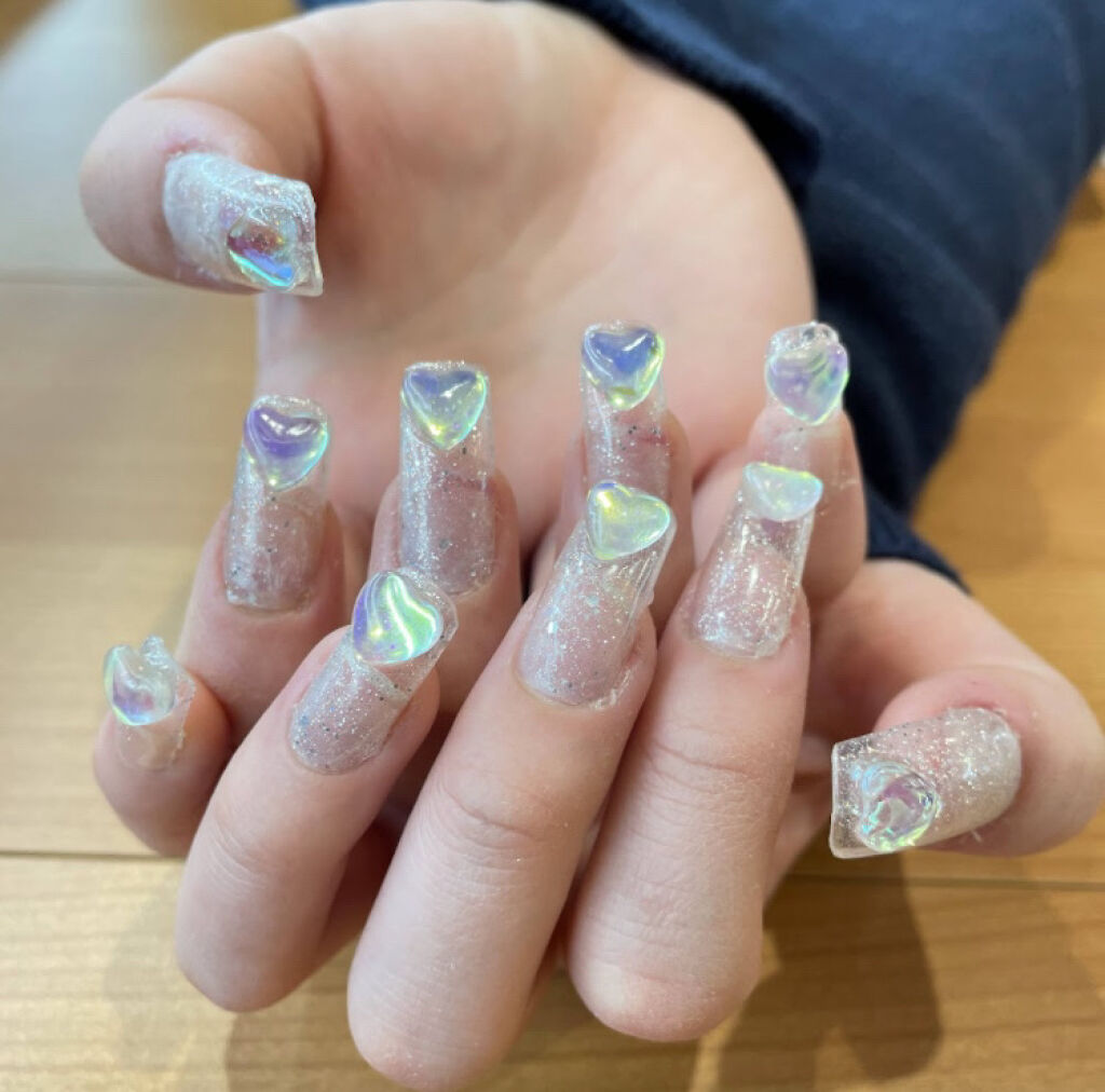 Shジェルネイル ライト対応 セリアを使った口コミ セリアのジェルネイルにsheinで買ったハ By 凛 10代後半 Lips
