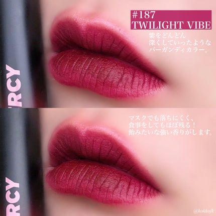 ノーマーシー カラーバイブ ベルベッド ティント 187 twilight vibe/manyo/リップティントの画像