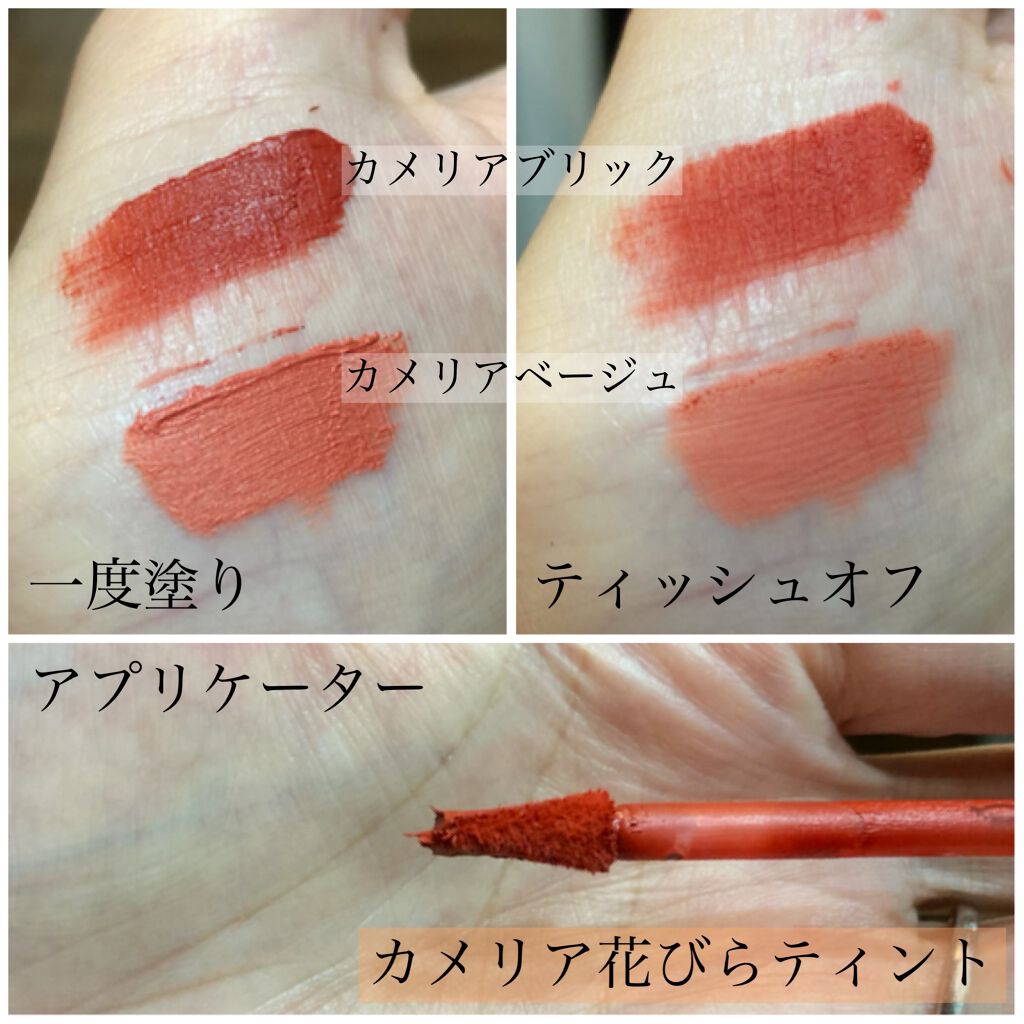 カメリア　ペタル　ティント　Jeju Color Picker 2021/innisfree/口紅を使ったクチコミ（2枚目）