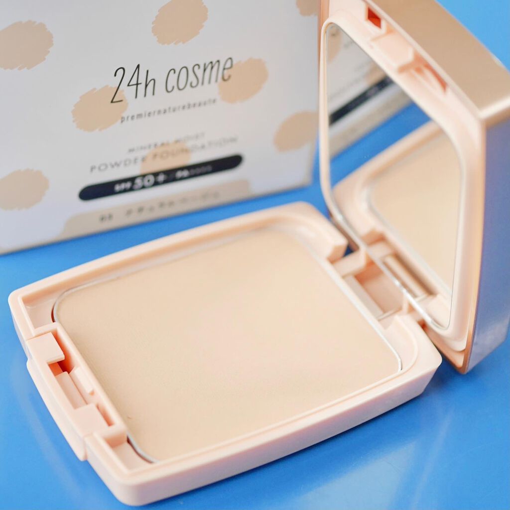 24 ミネラルモイストパウダーファンデ/24h cosme/パウダーファンデーションを使ったクチコミ(3枚目)