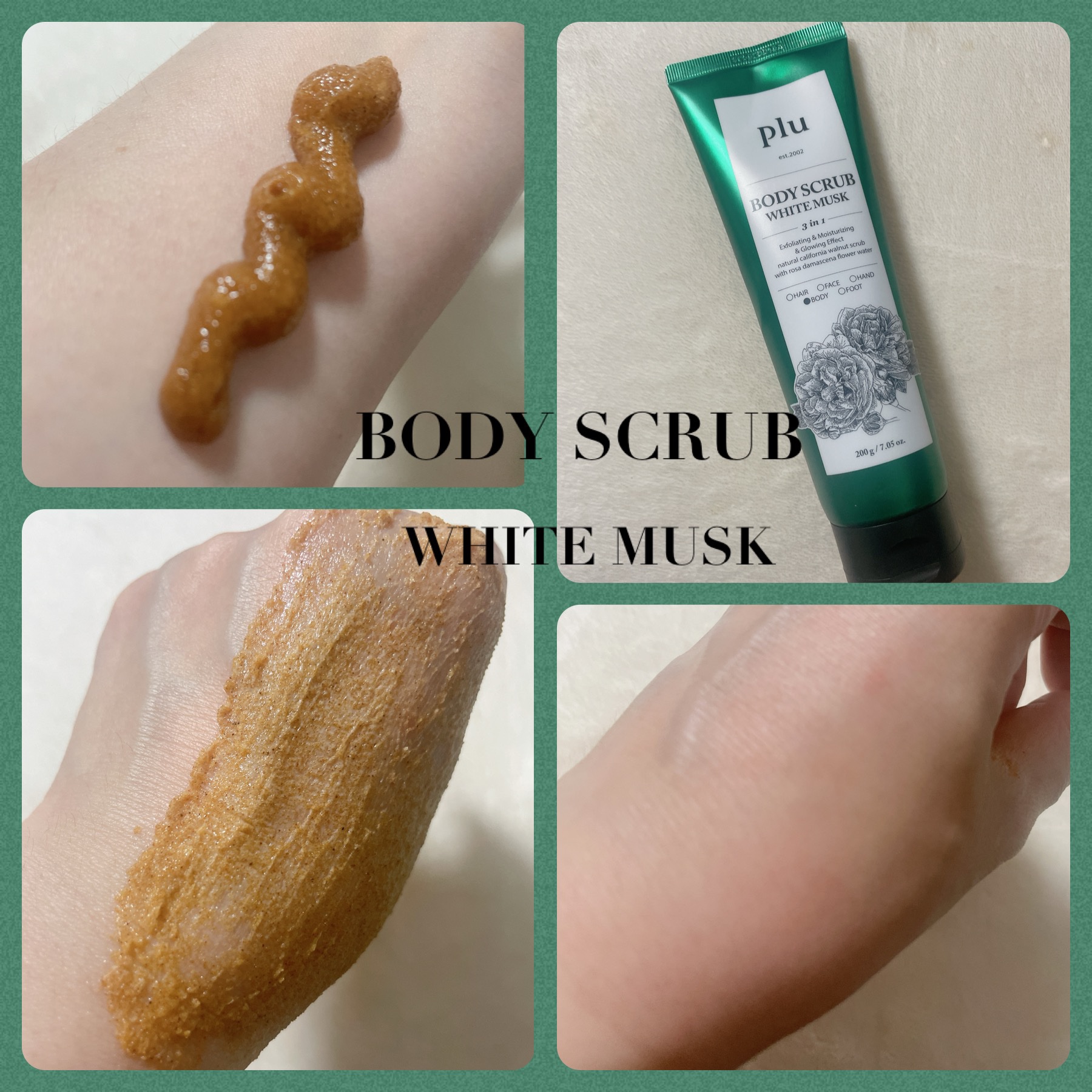 オリジナルボディスクラブ ホワイトムスク/plu/ボディスクラブを使ったクチコミ（2枚目）