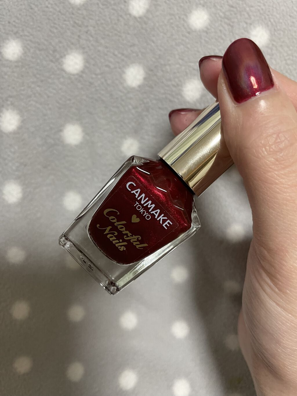 カラフルネイルズ N61 ルビーレッド/キャンメイク/マニキュアを使ったクチコミ（1枚目）
