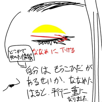 理想のふたえ ぱっちり幅広 ヌーディーワイド/セリア/二重まぶた用アイテムを使ったクチコミ(4枚目)