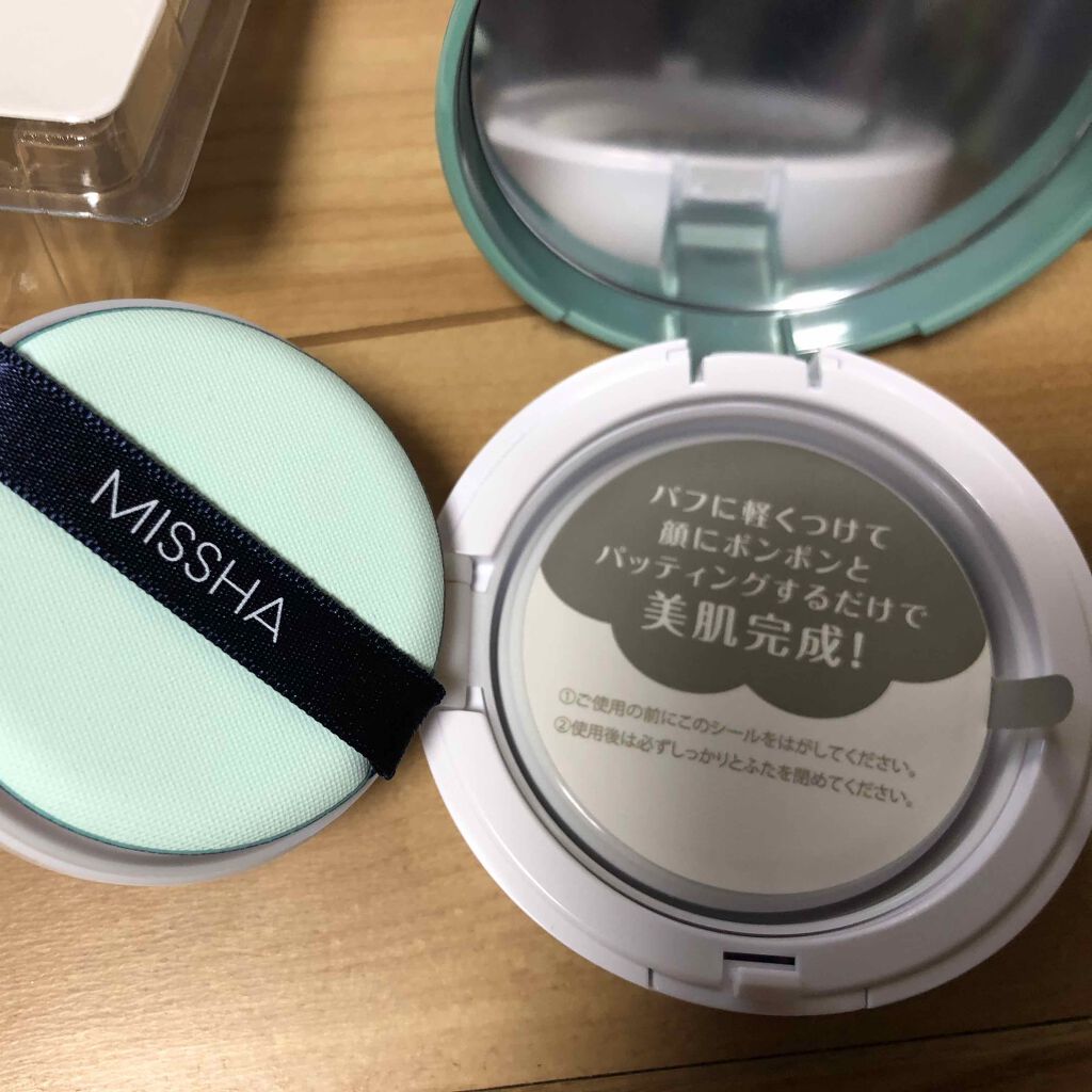 M クッションベース(ミント)/MISSHA/化粧下地を使ったクチコミ(4枚目)
