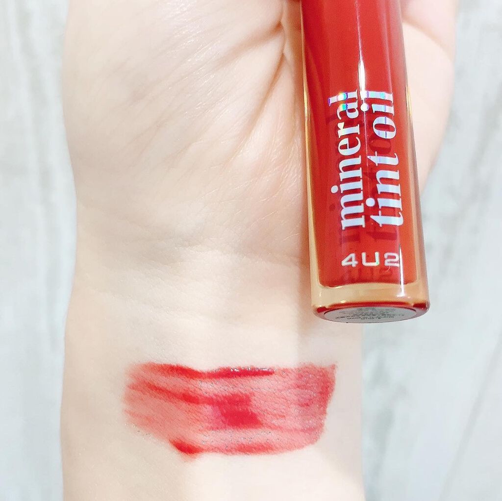 ミネラルティントオイル/4U2/リップティントを使ったクチコミ（3枚目）