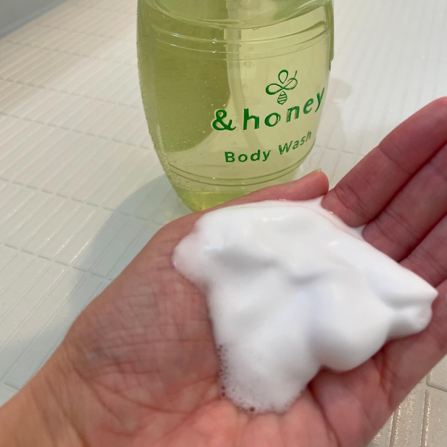ピュアモイスト 泡ボディウォッシュ/&honey/ボディソープを使ったクチコミ(3枚目)