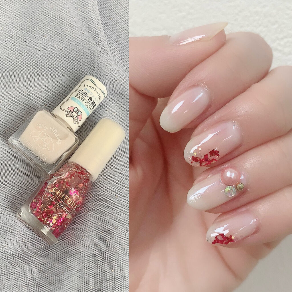 ネイル エナメル 072 カラフルラメ/ちふれ/マニキュアを使ったクチコミ（3枚目）