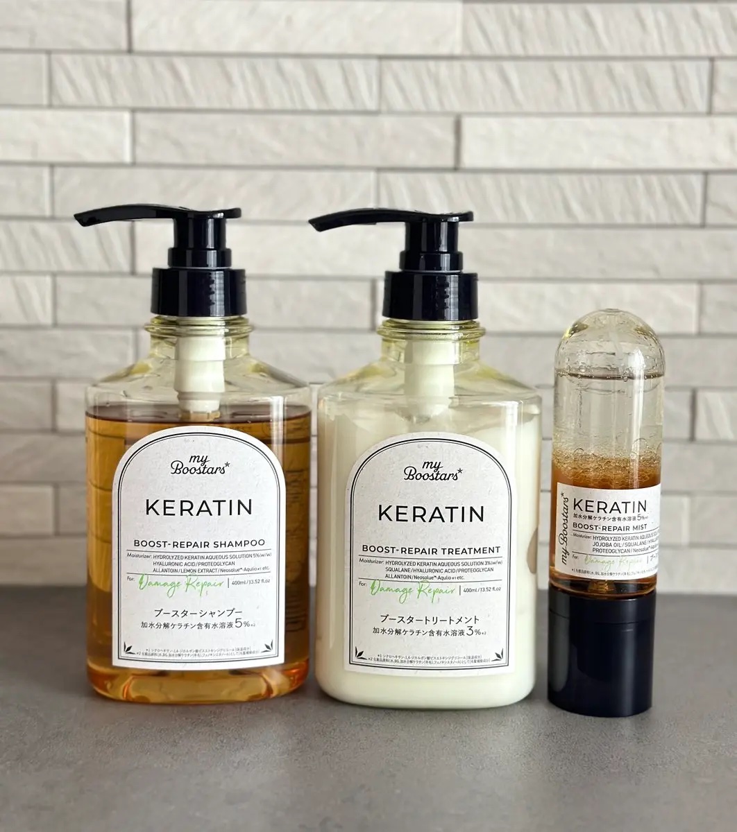 ケラチン ブースター [ダメージリペア] ３点セット シトラスサボンの香り/マイブースターズ/その他キットセットを使ったクチコミ（1枚目）