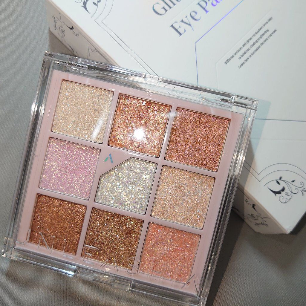 グリッターペディアアイパレット/unleashia/アイシャドウパレットを使ったクチコミ(1枚目)