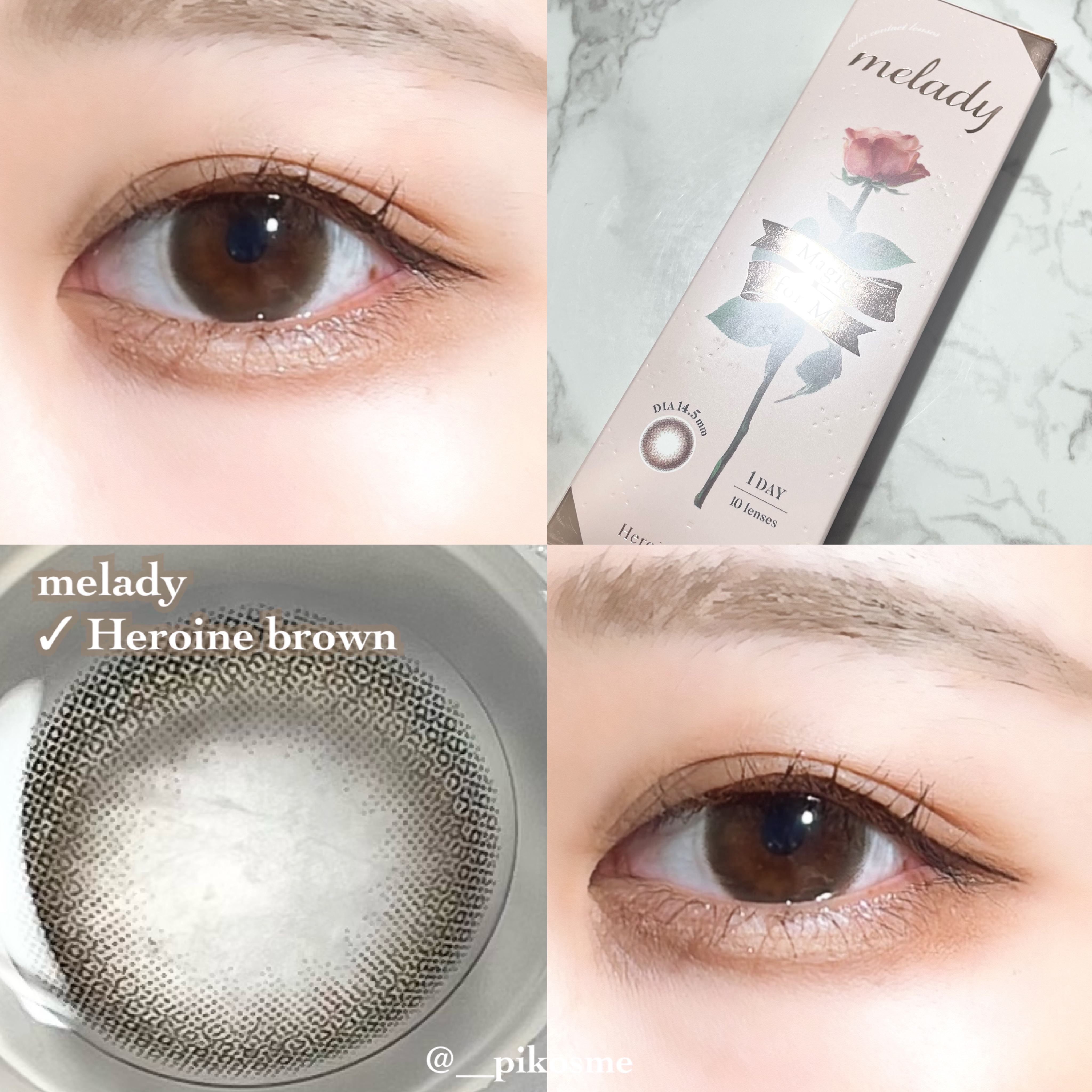 melady 1day ヒロインブラウン/melady/ワンデー（１DAY）カラコンを使ったクチコミ（1枚目）