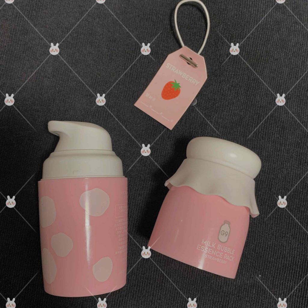 MILK BUBBLE ESSENCE PACK #STRAWBERRY/G9SKIN/美容液を使ったクチコミ(2枚目)
