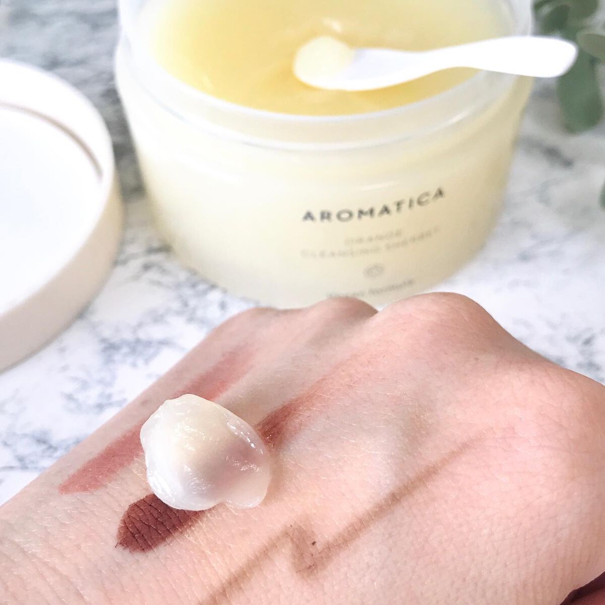 オレンジクレンジングシャーベット/AROMATICA/クレンジングバームを使ったクチコミ(8枚目)