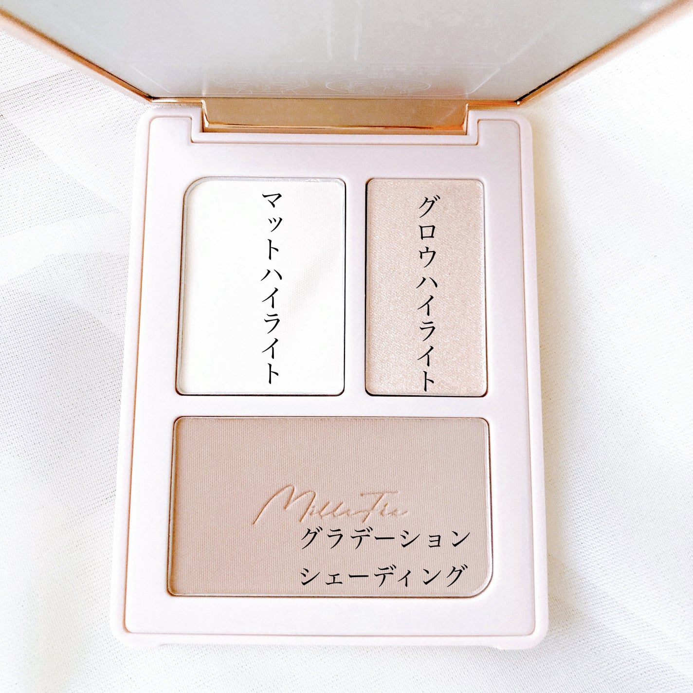 チート顔コントゥアパレット/MilleFée/パウダーハイライトを使ったクチコミ(4枚目)