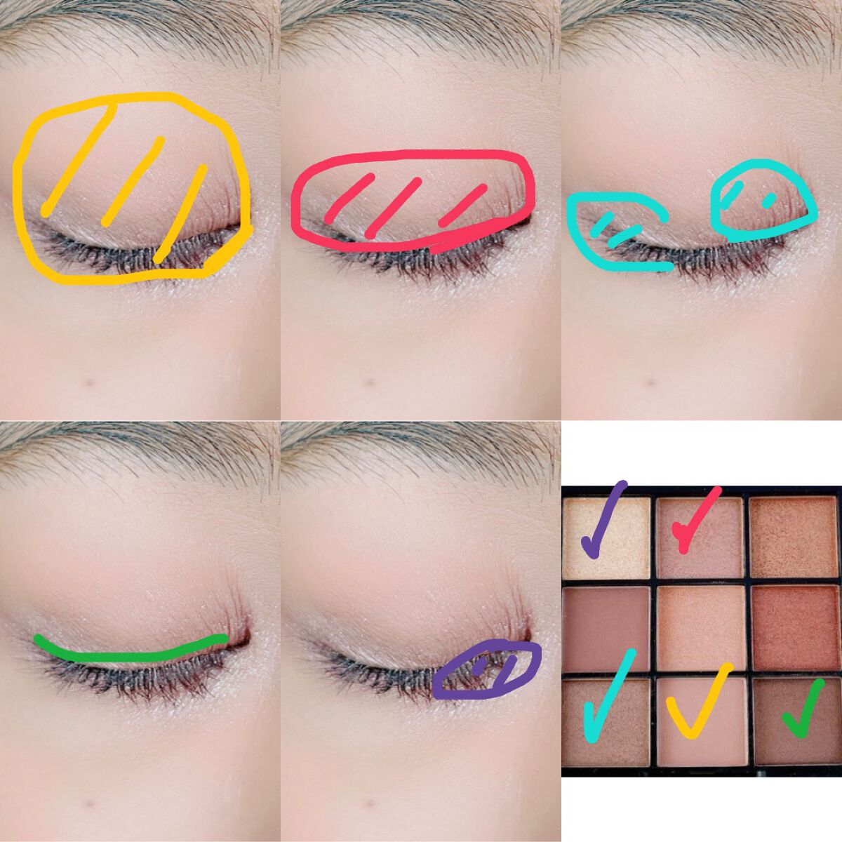 UR GLAM　BLOOMING EYE COLOR PALETTE/U R GLAM/アイシャドウパレットを使ったクチコミ（2枚目）