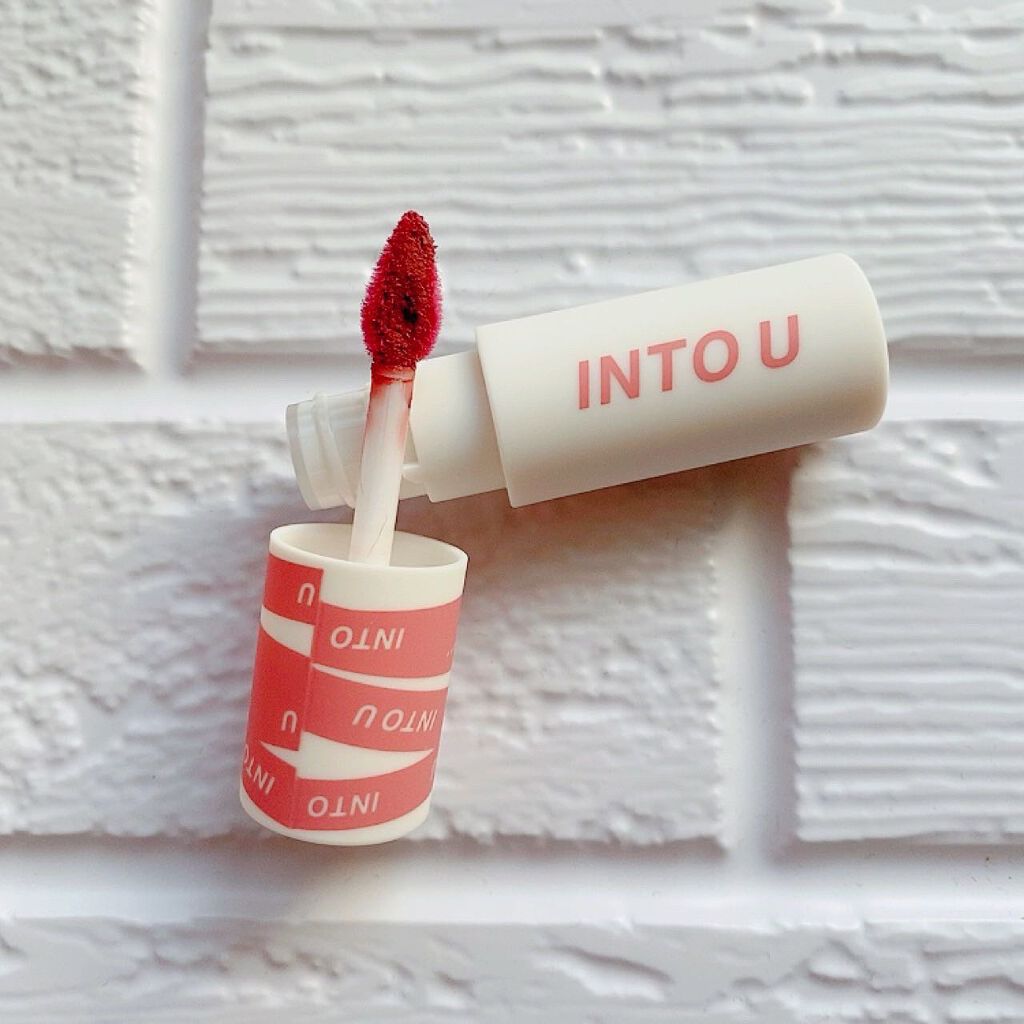 スーパーマットリップ＆チークマッド/INTO U/口紅を使ったクチコミ（3枚目）