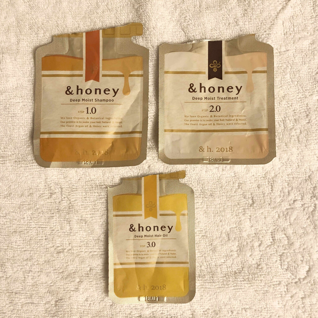 ディープモイスト シャンプー1.0／ヘアトリートメント2.0/&honey/市販シャンプーを使ったクチコミ（2枚目）