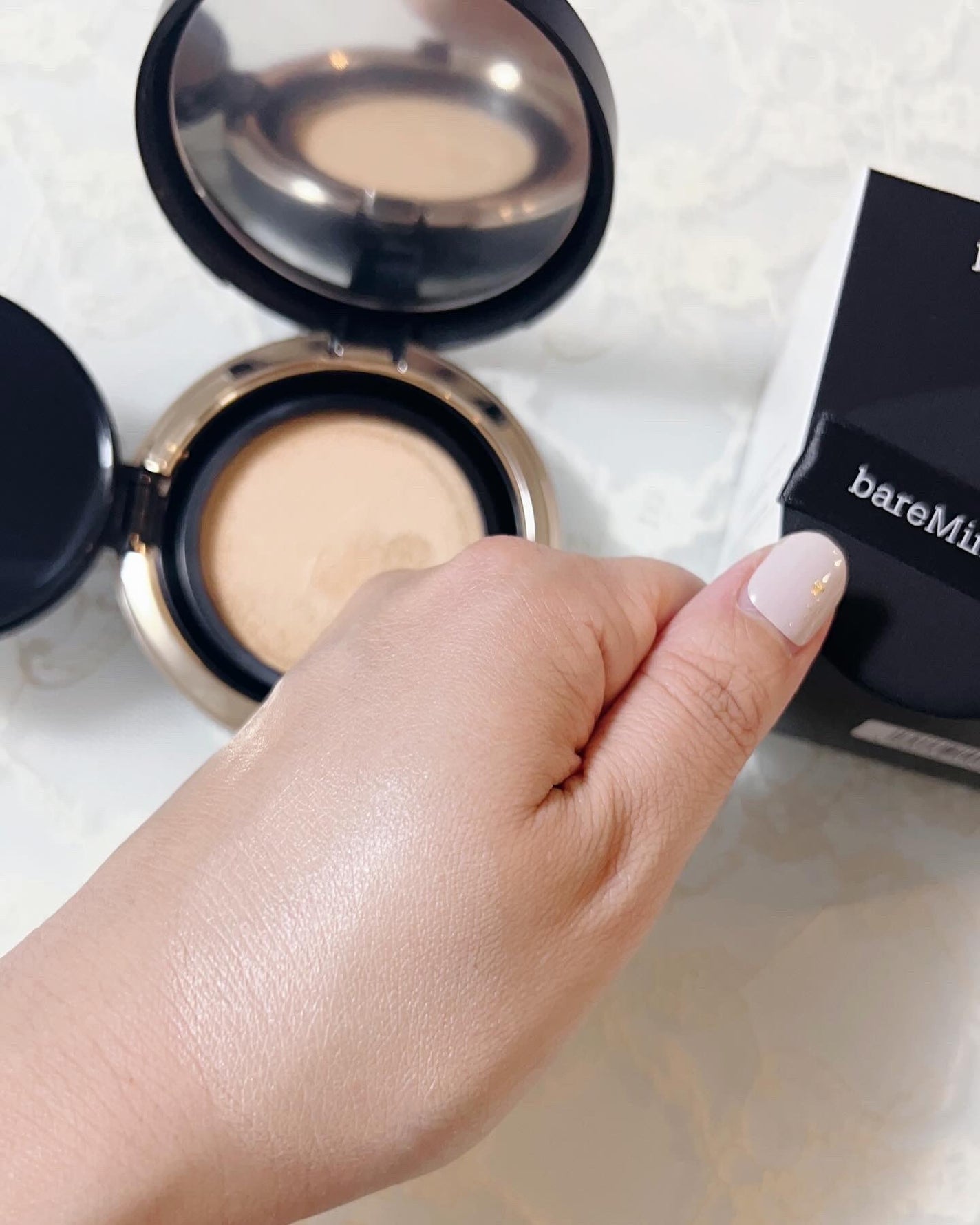 オリジナル ピュア セラム カバーアップ クッション/bareMinerals/クッションファンデーションを使ったクチコミ(2枚目)