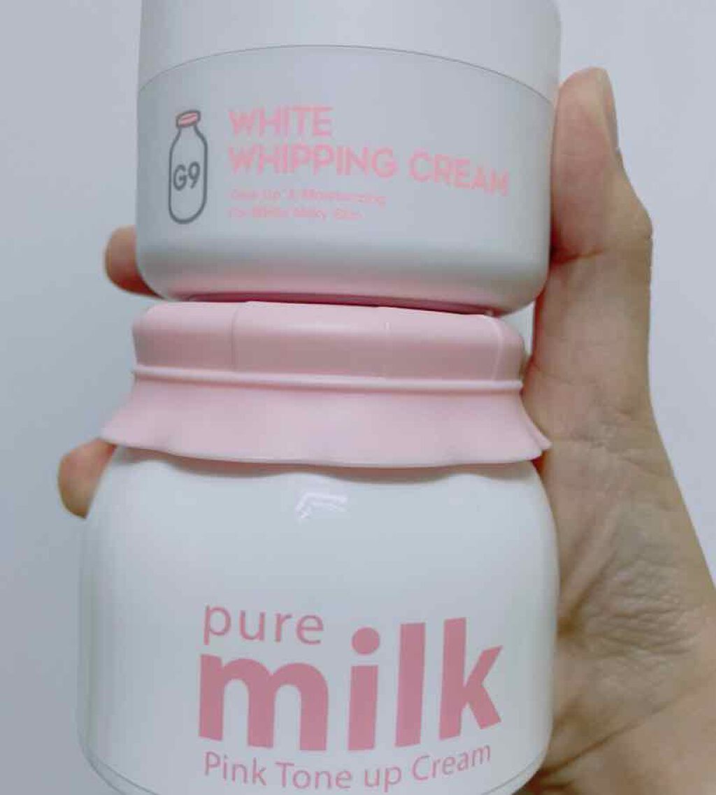 pure milk Pink Tone up Cream/the SAEM/化粧下地を使ったクチコミ(4枚目)