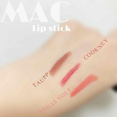 ymk:] on LIPS 「#macの　#リップスティック家にある赤系の3種類のご紹介です..」（1枚目）