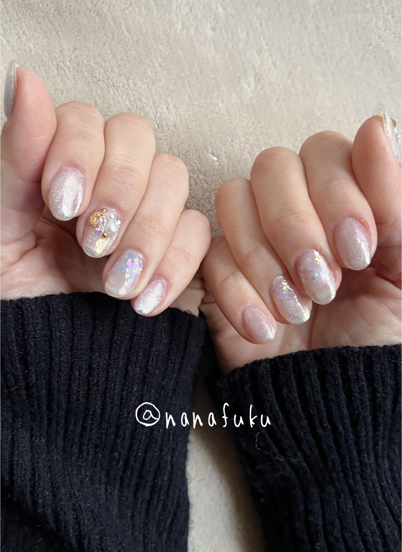 グリッター６個セット/DAISO/ネイルチップ・パーツを使ったクチコミ（2枚目）