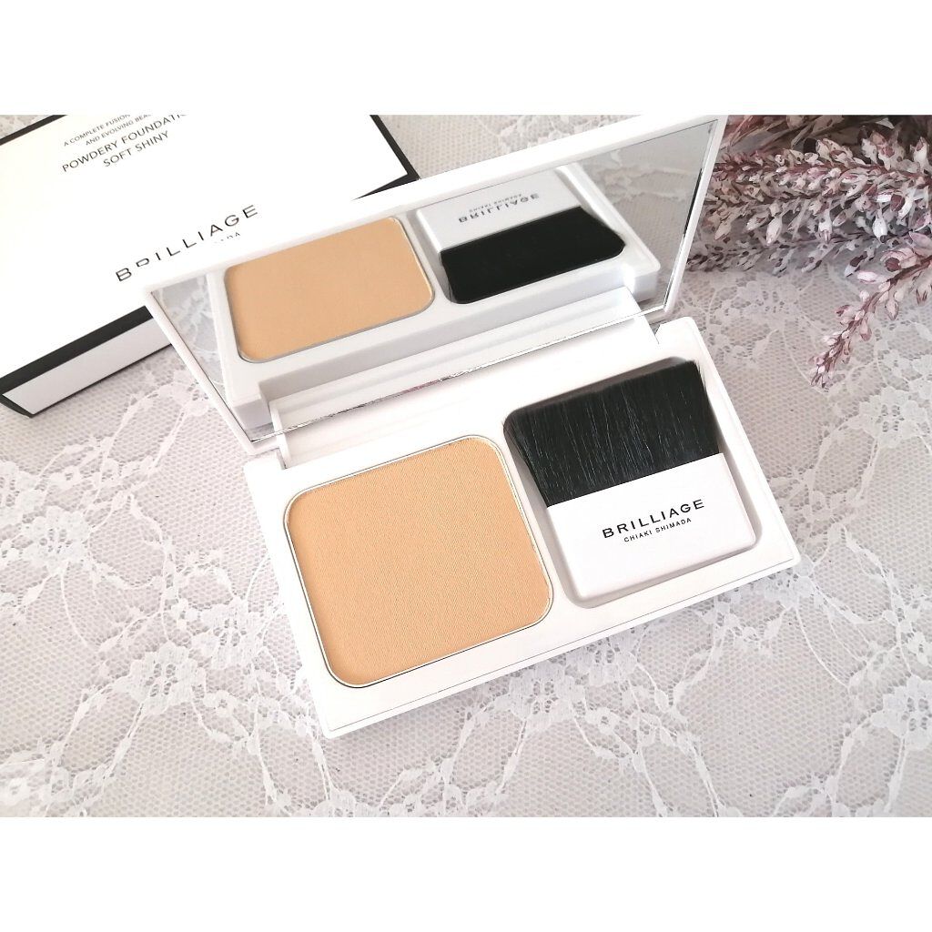 パウダリーファンデーション ソフトシャイニー/ブリリアージュ/パウダーファンデーションを使ったクチコミ（2枚目）