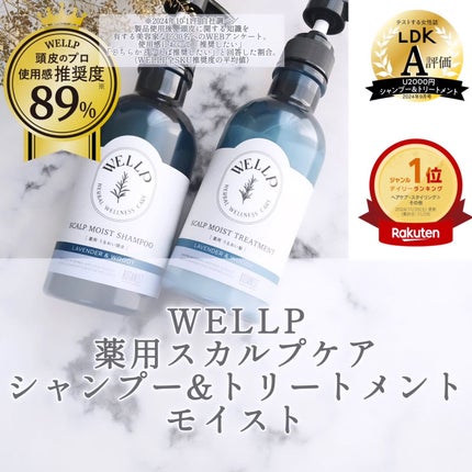 薬用スカルプケアシャンプー/トリートメント モイスト/WELLP/市販シャンプーを使ったクチコミ(1枚目)