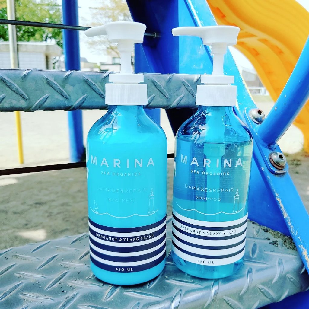 ダメージリペアシャンプー＆トリートメント/マリーナシーオーガニック/市販シャンプーを使ったクチコミ（1枚目）