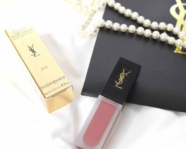 タトワージュ クチュール ベルベットクリーム NO214 ベージュ アライアンス(限定色)/YVES SAINT LAURENT BEAUTE/口紅を使ったクチコミ（1枚目）