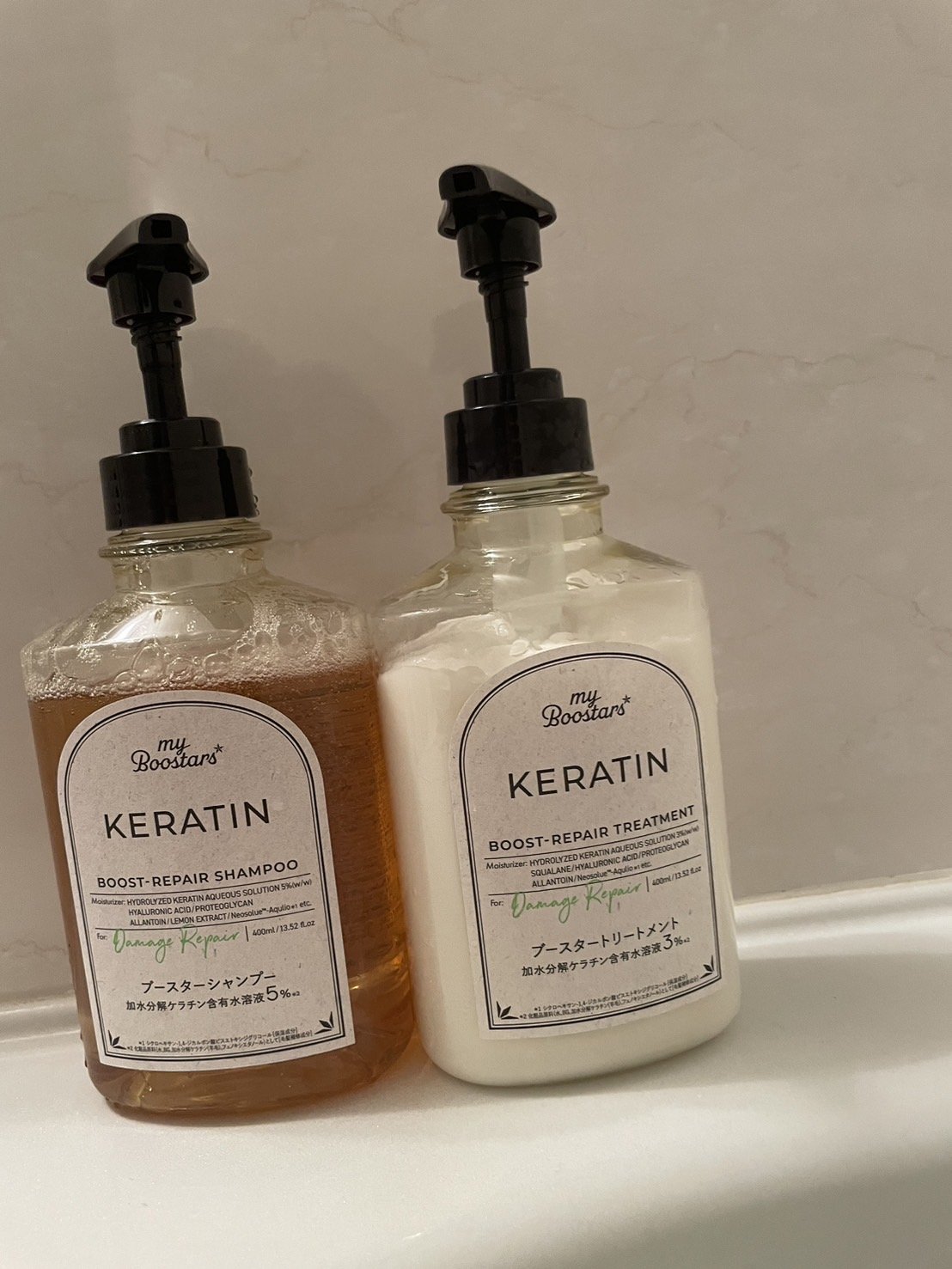 ケラチン ブースター シャンプー/トリートメント [ダメージリペア] シトラスサボンの香り/マイブースターズ/市販シャンプーを使ったクチコミ（1枚目）