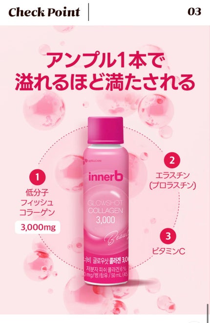 Innerb グローショットコラーゲン/CJ Wellcare/美容ドリンクを使ったクチコミ(4枚目)