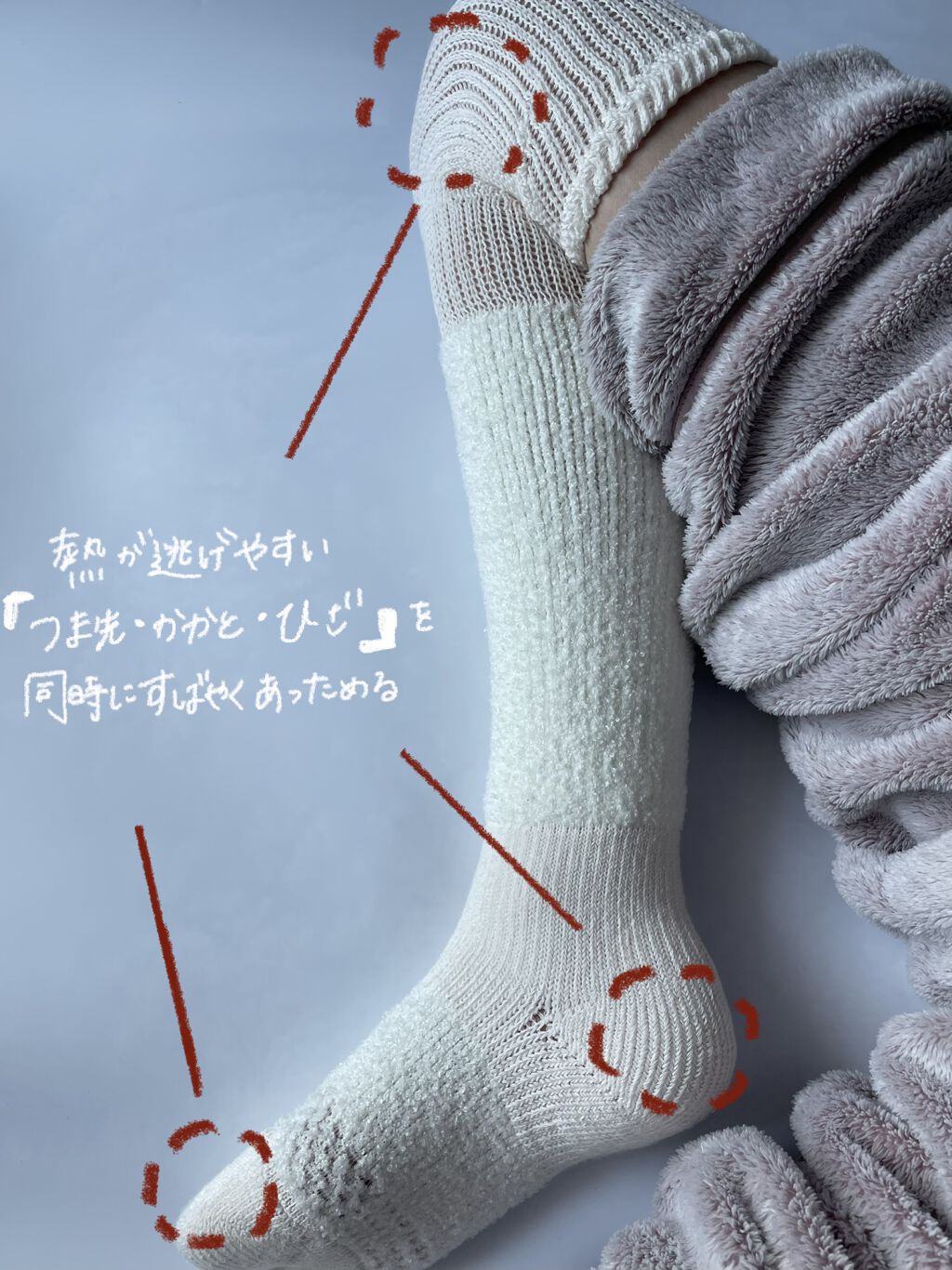 す〜っとおやすみぬくもりソックス/靴下サプリ/暖かい靴下を使ったクチコミ（2枚目）