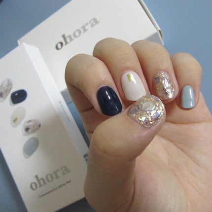 セミキュアジェルネイル(ハンド)/ohora/ネイルシールを使ったクチコミ(3枚目)
