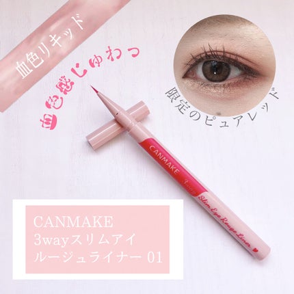 3wayスリムアイルージュライナー/キャンメイク/リキッドアイライナーを使ったクチコミ(1枚目)
