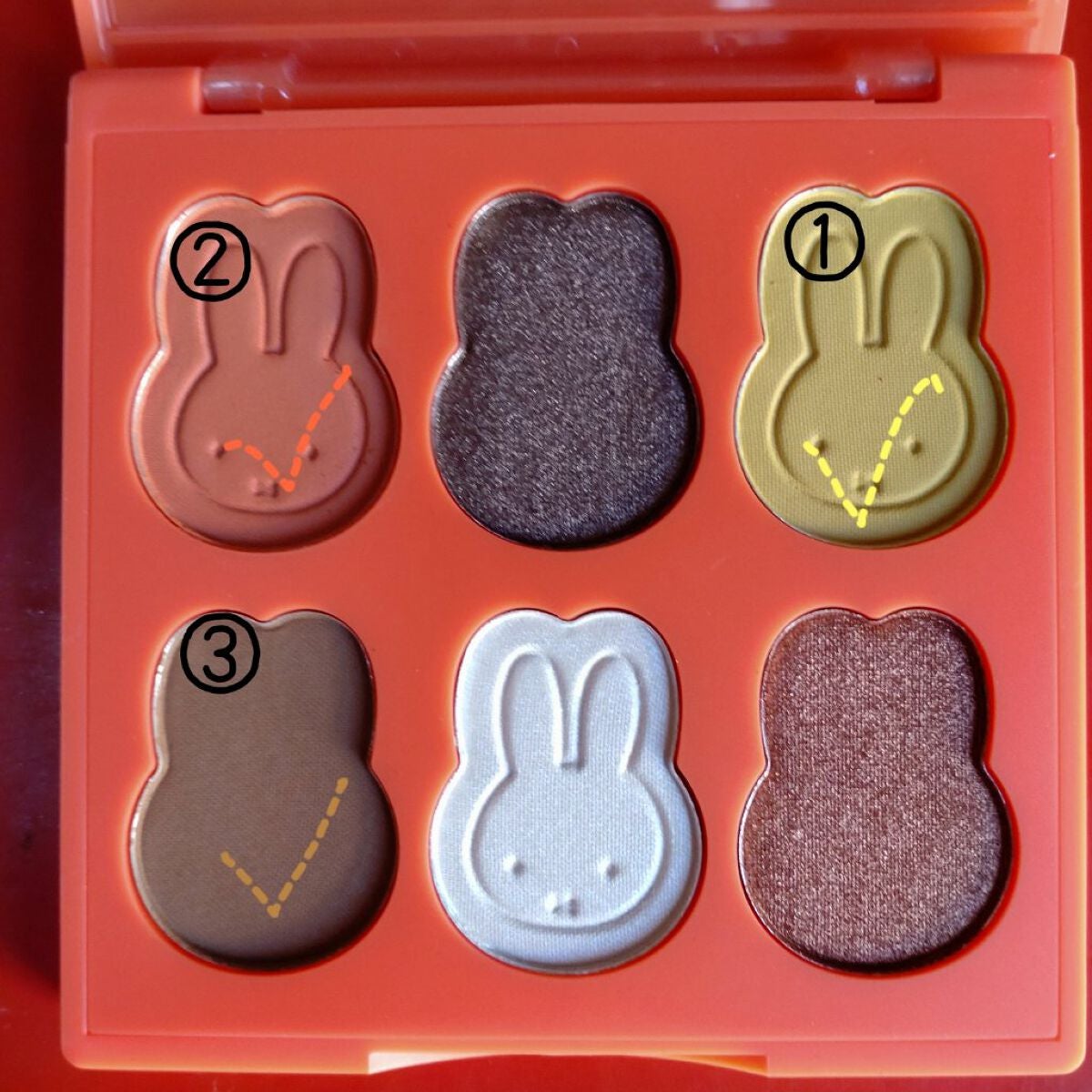 miffy アイシャドウパレット/ミッフィー メイクアップシリーズ/アイシャドウパレットを使ったクチコミ(2枚目)
