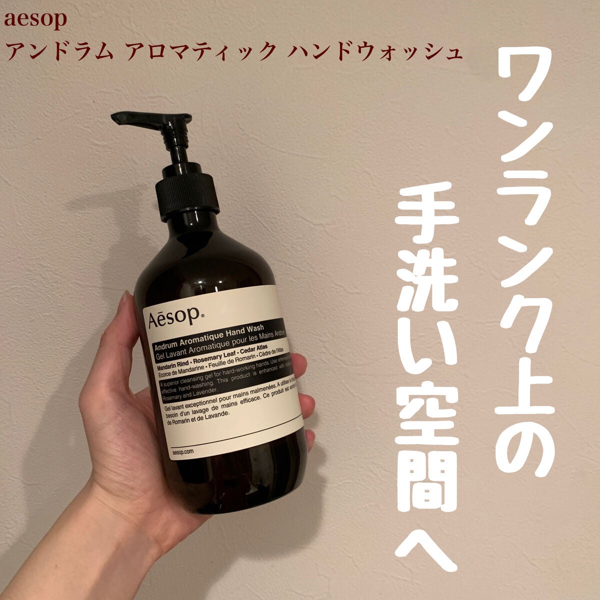 アンドラム アロマティック ハンドウォッシュ/Aesop/ハンドソープ by おゆり🌻ナチュラルコスメ研究中