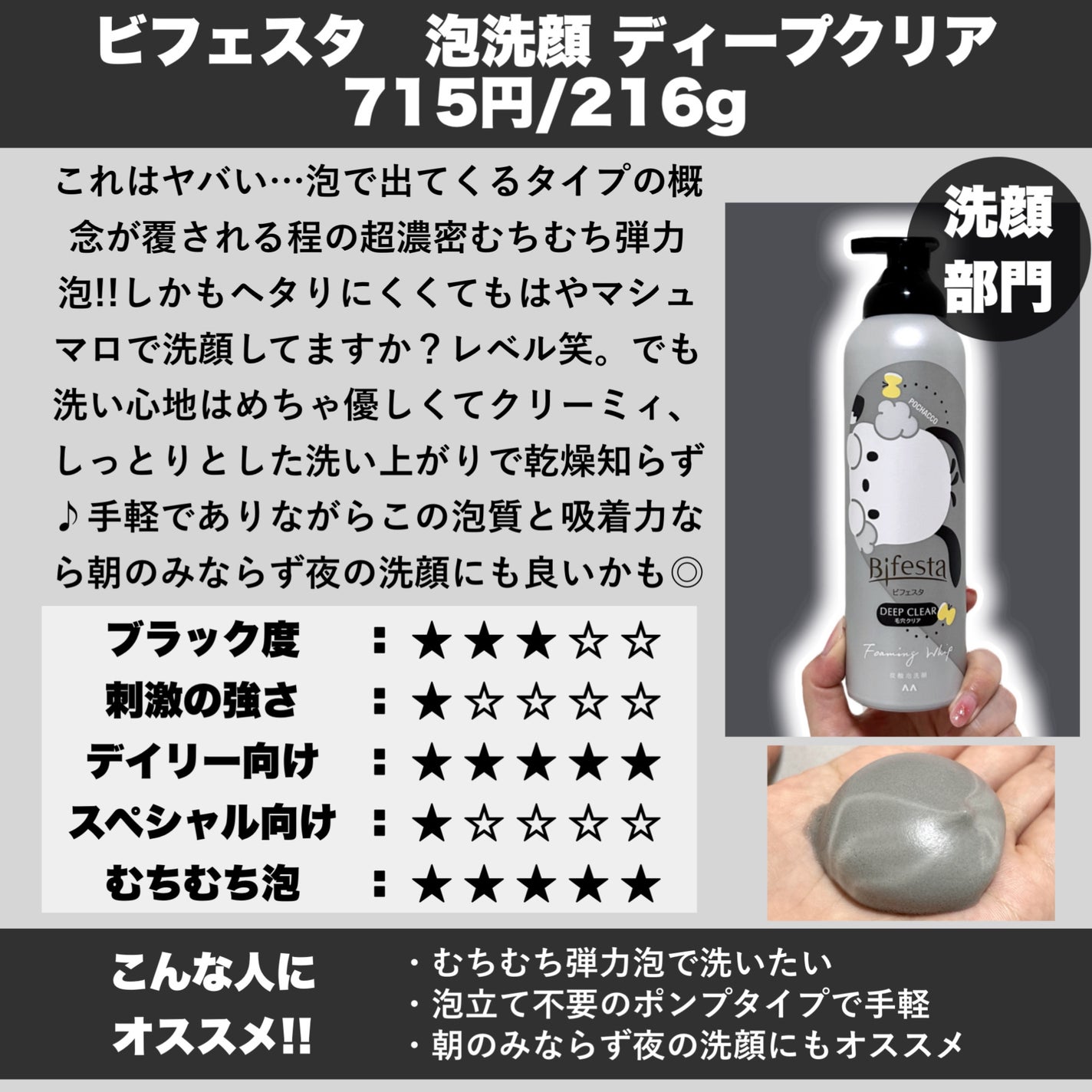 泡洗顔 ディープクリア/ビフェスタ/泡洗顔を使ったクチコミ(5枚目)
