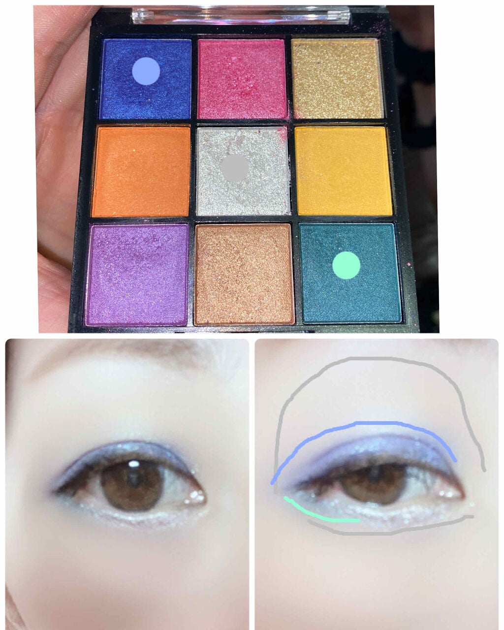 UR GLAM BLOOMING EYE COLOR PALETTE/U R GLAM/アイシャドウパレットを使ったクチコミ(3枚目)