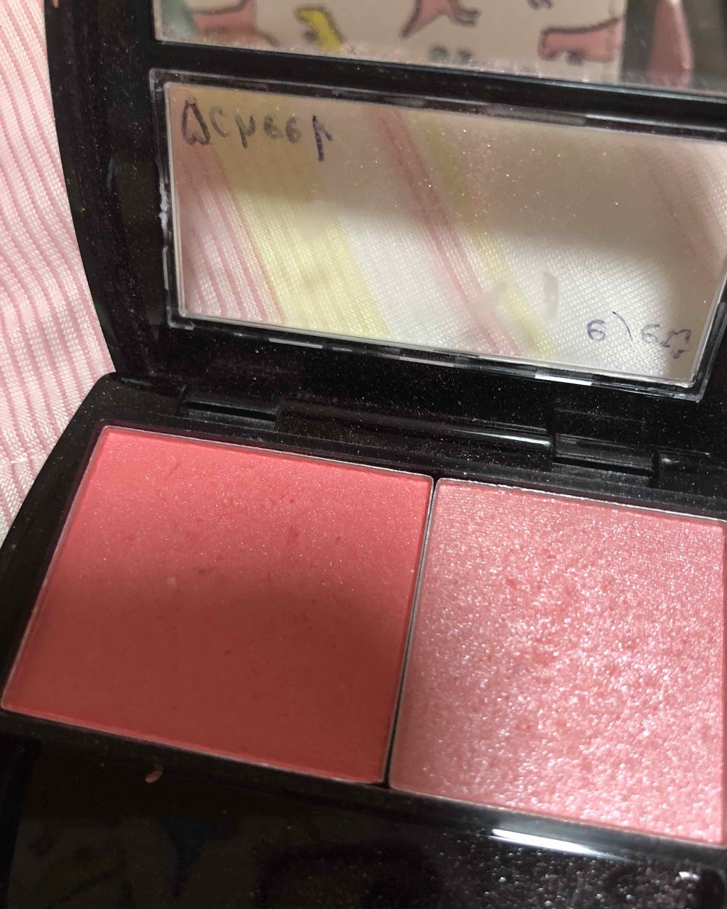 エルファー プリンセスデュオカラーチーク A/DAISO/パウダーチークを使ったクチコミ（2枚目）