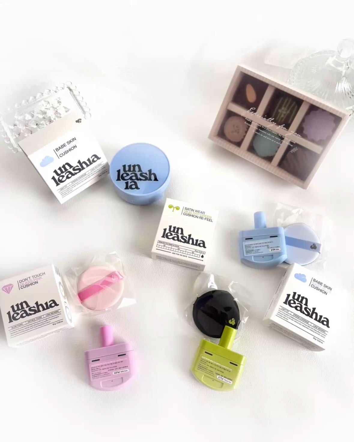 ドントタッチ ガラス ピンククッション 23W With Care/unleashia/クッションファンデーションを使ったクチコミ（2枚目）
