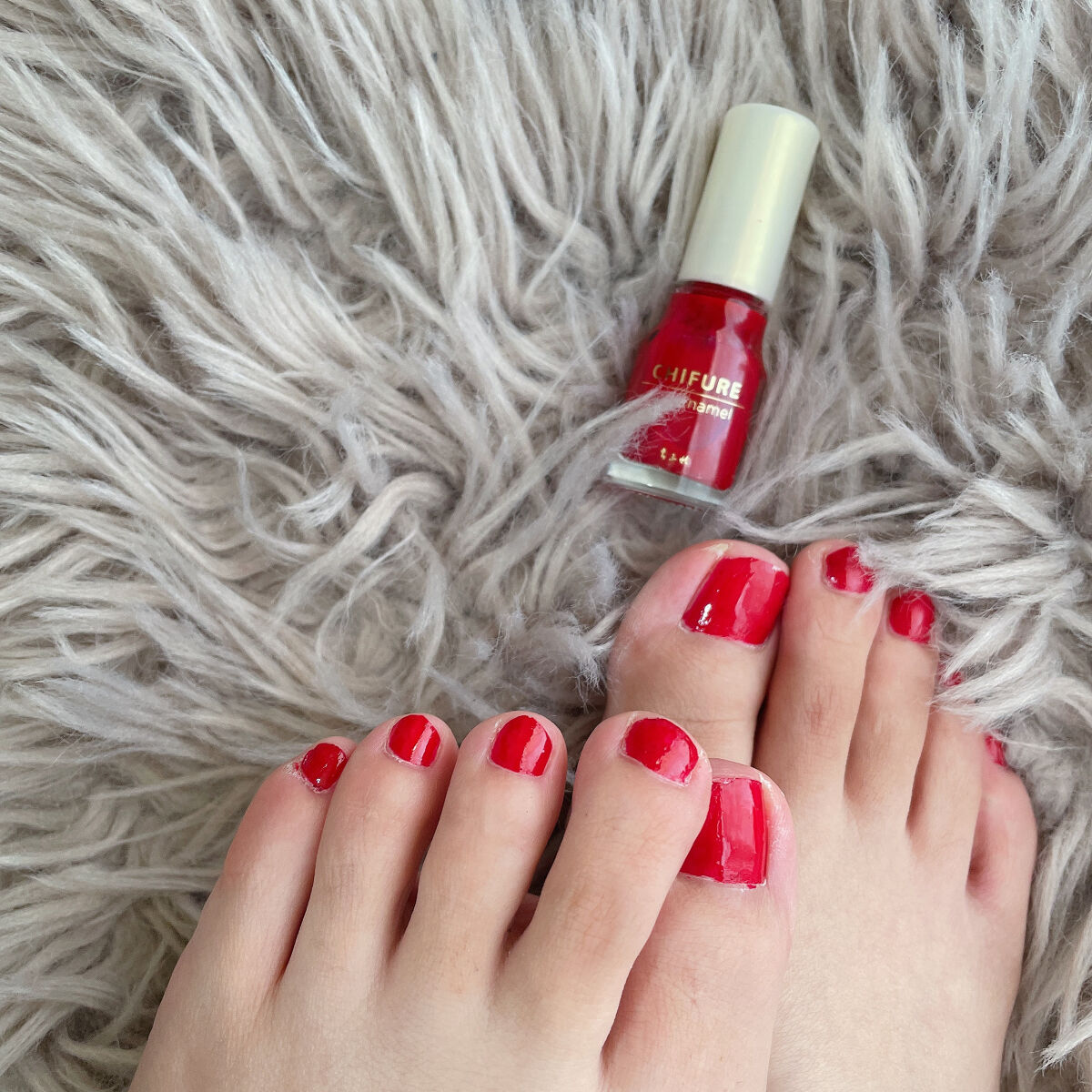 ネイル エナメル 545 レッド系/ちふれ/マニキュアを使ったクチコミ（2枚目）