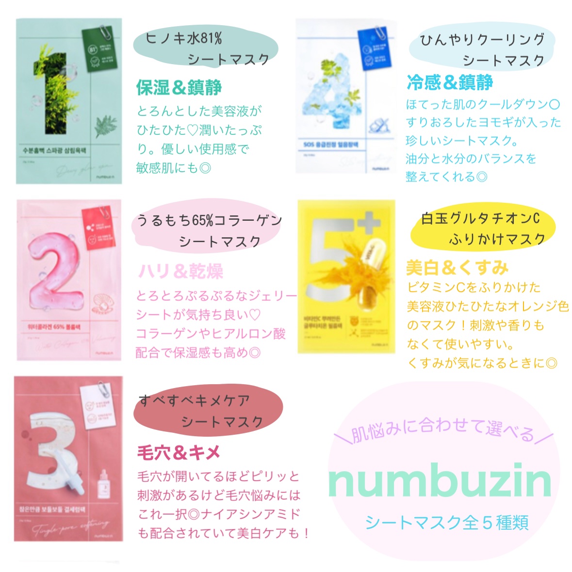 1番 ヒノキ水81%シートマスク/numbuzin/シートマスク・パックを使ったクチコミ（1枚目）