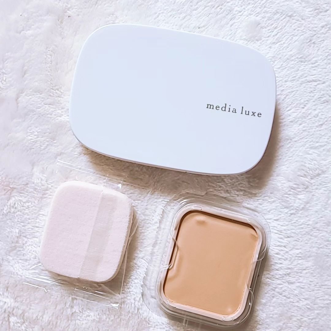 パウダーファンデーション/media luxe/パウダーファンデーションを使ったクチコミ（3枚目）