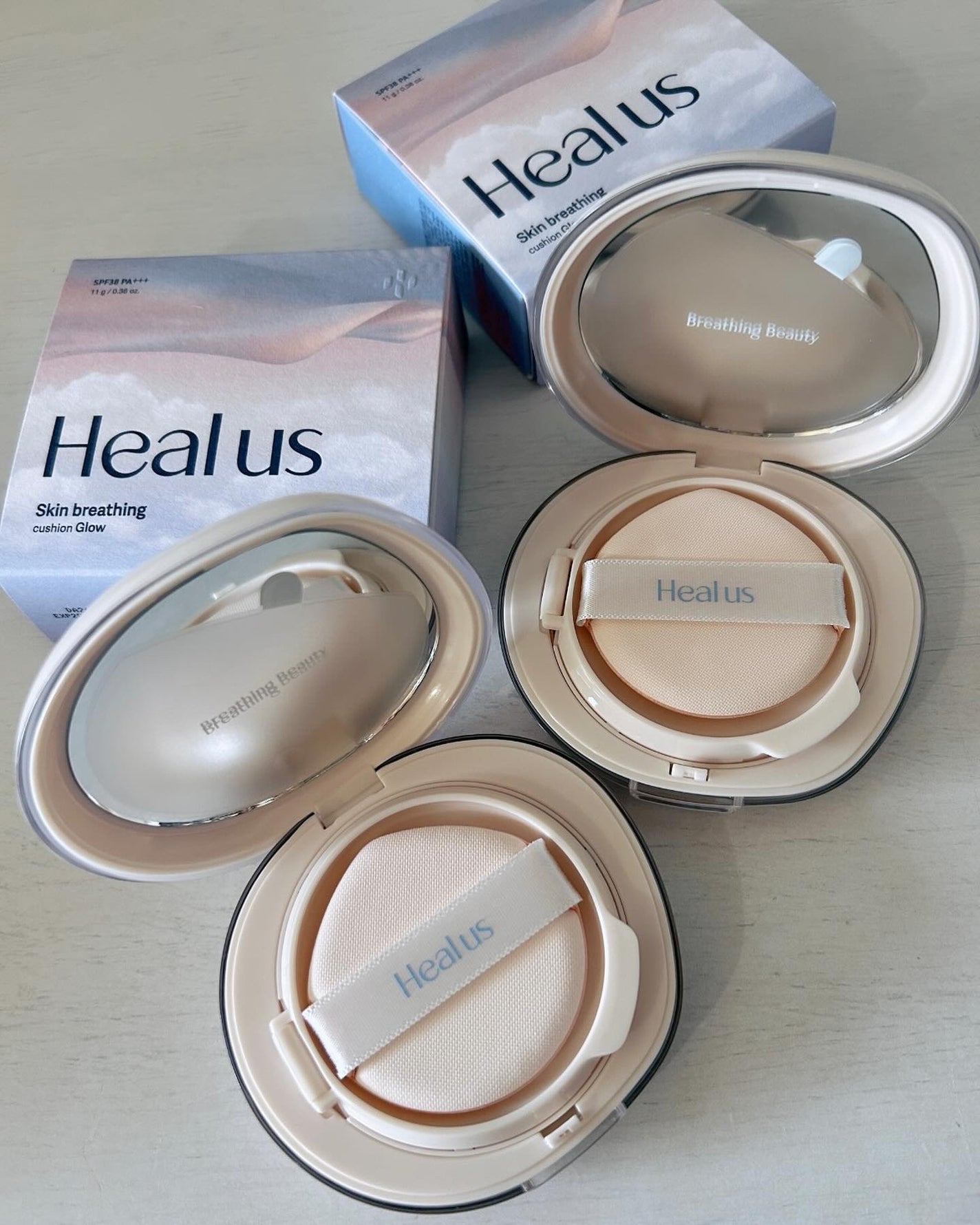 ブリージンググロークッション/Healus/クッションファンデーションを使ったクチコミ(2枚目)