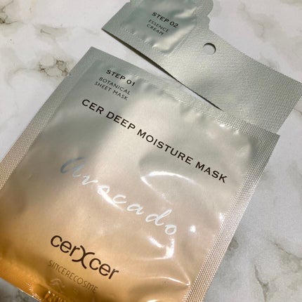 ディープモイスチャー マスク (ケアクリーム付き)/cerXcer/シートマスク・パックを使ったクチコミ(2枚目)