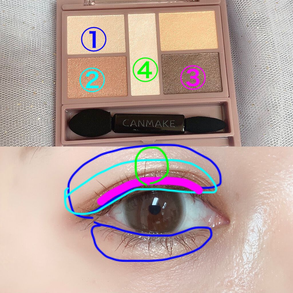 パーフェクトスタイリストアイズ 25 ミモザオレンジ/キャンメイク/アイシャドウパレットを使ったクチコミ（3枚目）