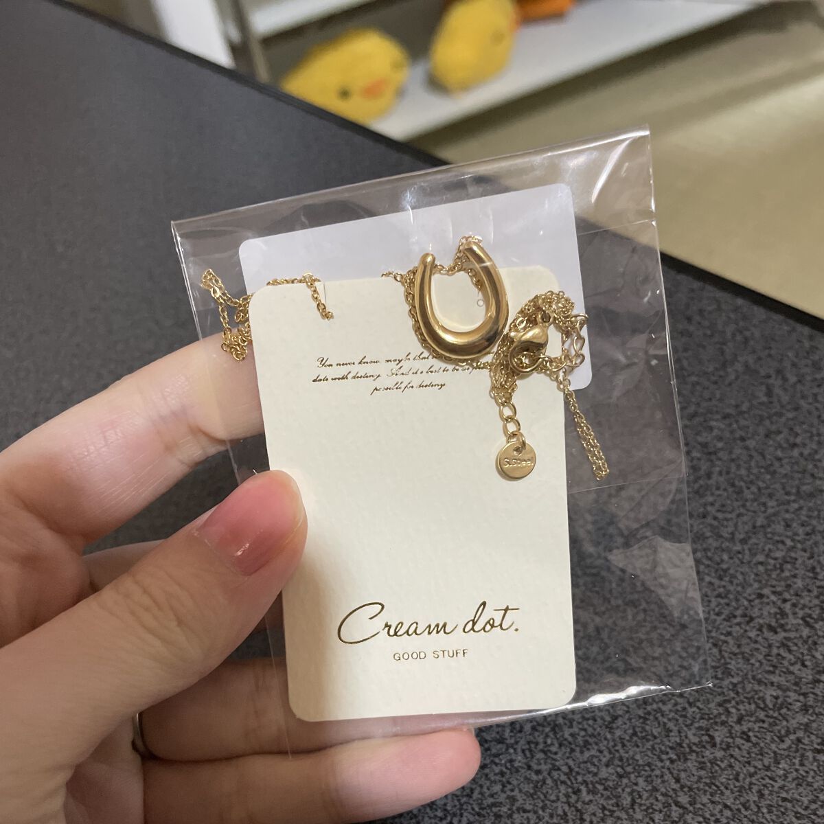 クリームドット プチプラネックレス