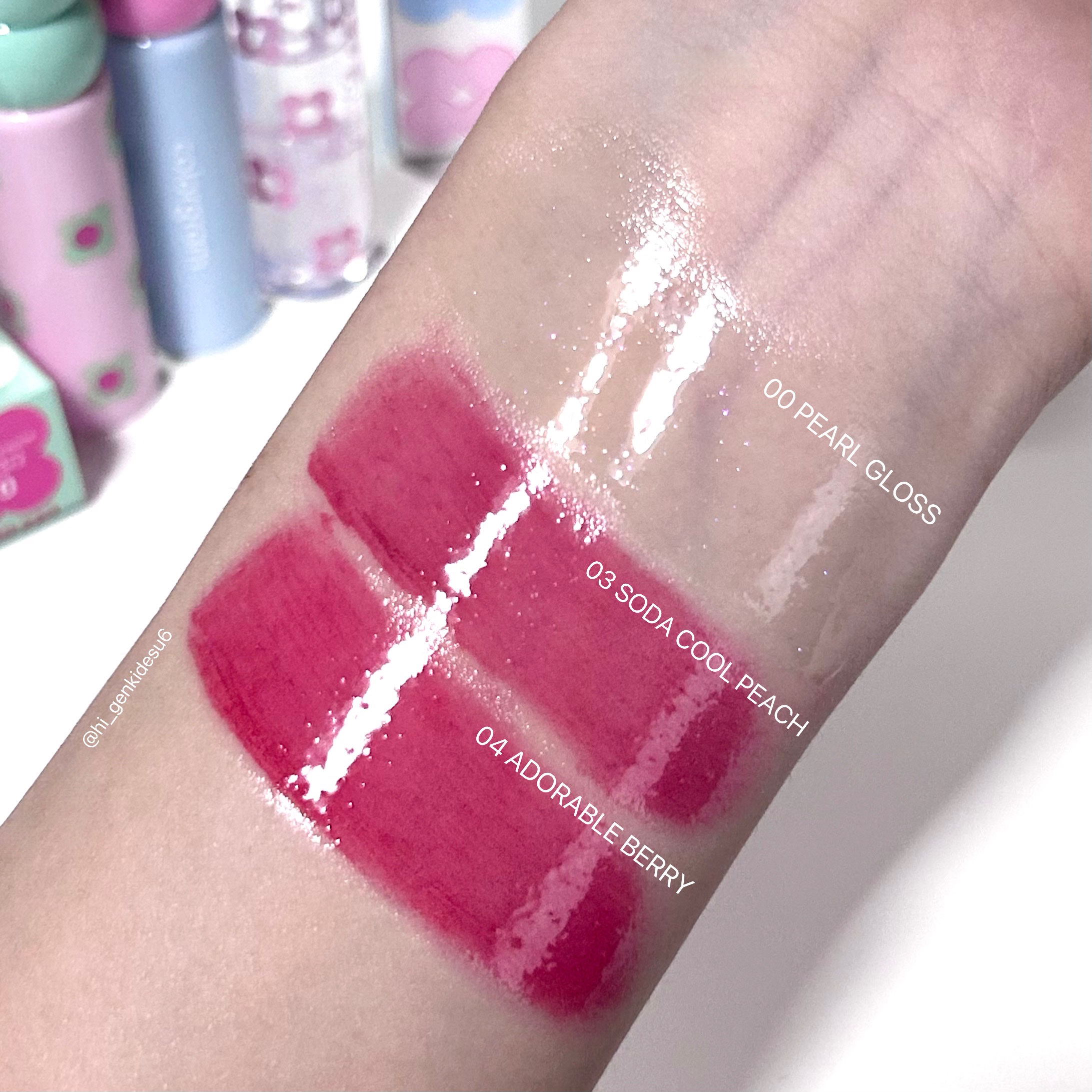 タンフルグラスティント 03.SODA COOL PEACH/Colorgram/リップティントを使ったクチコミ（2枚目）