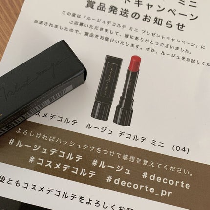 ルージュ デコルテ/DECORTÉ/口紅を使ったクチコミ(1枚目)